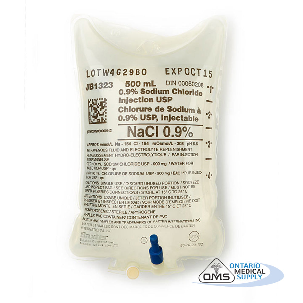 Nacl Injection Solution, 0.9% Sodium Chloride, Injection, USP, 500mL – Ontario Medical ...