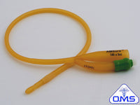 CATHETER AMSURE FOLEY 14FR 5CC 2-WAY SILICONE COATED LATEX