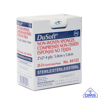 DRESSING GAUZE SPONGE 5X5CM NON WOVEN STERILE 2S