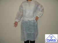 GOWN ISOLATION POLY COATED WITH KNITTED CUFFS X-LARGE