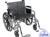 WHEELCHAIR 24IN H-D  REMOVABLE DESK LENGHT ARMS 450LB CAPACITY